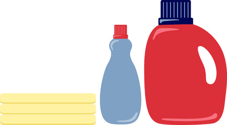 Personalize your linen and make it easier to spot with this design on laundry bags, wall hangings for a laundromat or home projects!のイラスト素材