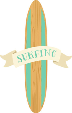 Hit the beach, catch a wave! It is an adventure of tall crashing waves and long surfboards with this design on beach towels, totes and more!のイラスト素材