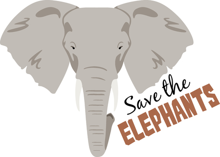 This majestic pachyderm will make a stunning addition to any home decor or as a perfect gift for the wildlife lover!のイラスト素材