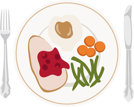 Is your table ready for turkey dinner This festive design is perfect on gifts, table runners, kitchen linens, home decor and on all things Thanksgiving!のイラスト素材