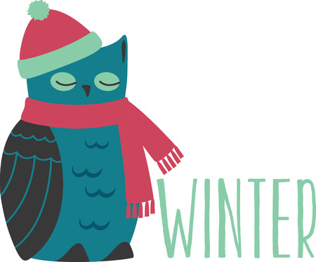 If you like everything owls, you will love this design on your indoor projects.  Keep cabin fever away by bringing this owl to life!のイラスト素材