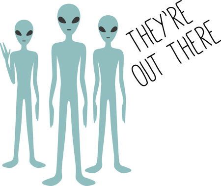 Aliens are popular among kids.  Perfect for a bib, shirt or more for every UFO-loving kid who wants to be surrounded by his alien pals.のイラスト素材