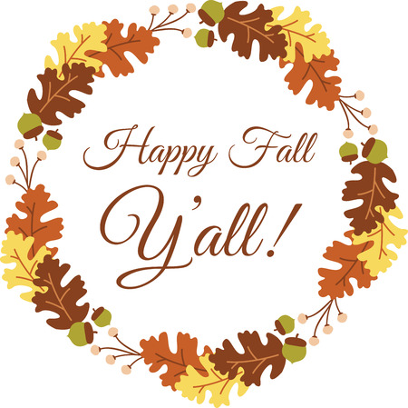 Fall leaves are some of natures showiest treasures and will be make pretty decorations as corners and frames on towels, pillows, sweatshirts and more.のイラスト素材