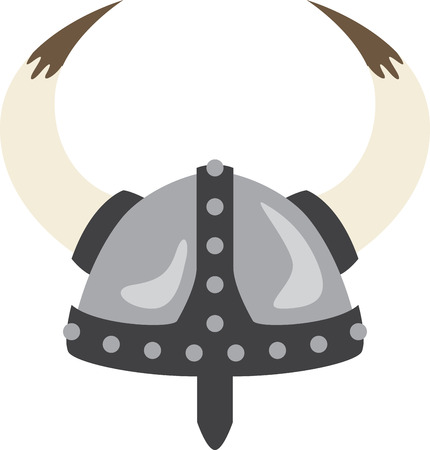 Show your school spirit with this viking helmet design.  Use this on spirit wear for a great look.のイラスト素材