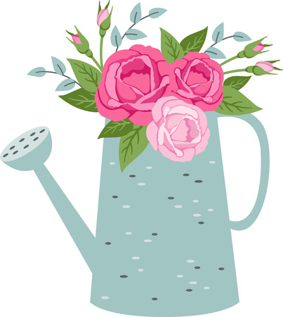 Flowers add unique style and cheer to any space.  Get the spirit of spring on your projects with this design.のイラスト素材