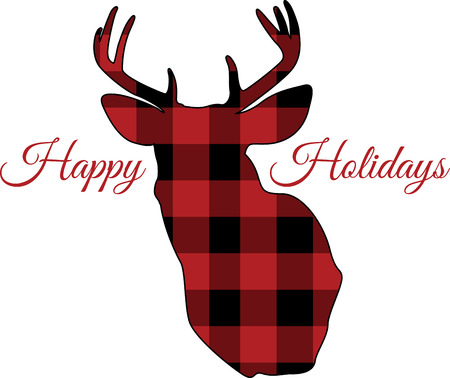 Deck the halls and the rest of your home in Christmas cheer with this design on your holiday projects.のイラスト素材