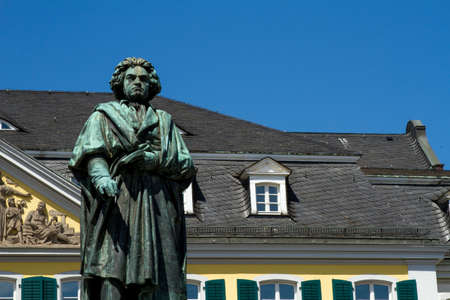 GERMANY, BONN AUGUST 10, 2012: Beethoven Monument on the MÃ¼nsterplatzのeditorial素材