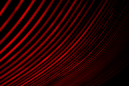 Abstract red lights. Electricity in geometric form. Points that form patterns of lines on a black background.の写真素材