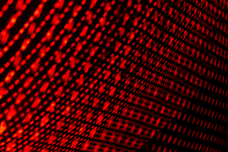 3D illustration. Abstract red lights on black background. Curved patterns formed by lines. Futuristic designの写真素材