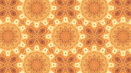 Abstract fractal pattern with golden threads. Geometric figure of repetitive shapes.