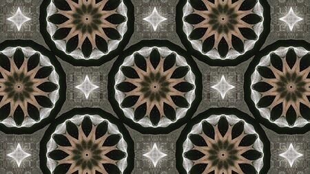 Geometric pattern with repetitive. Abstract circular shapes. Kaleidoscope Effect