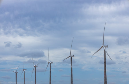 Electric power generators from the wind. Technology to generate clean energy.