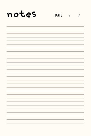 Notebook page template. Notebook page design.