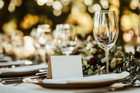 Wedding table setting with cutlery and cutleryの素材