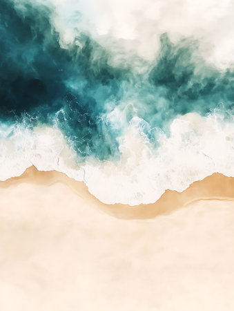 Dramatic abstract watercolor background. Hand-drawn illustration.の素材