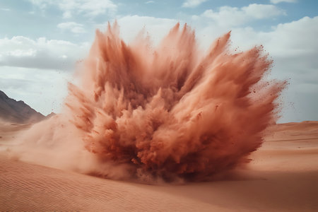 Dangerous sand dune in the Sahara desert, Morocco.の素材