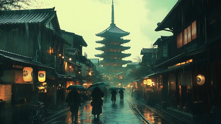 Old town of Kyoto, Japanの素材