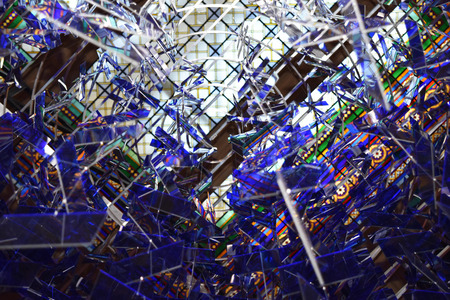 Interior view glass ball hangingの写真素材