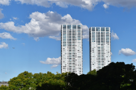View of buildings of Puerto Madero Buenos Airesの写真素材