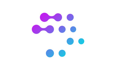 abstract D molecule logoのイラスト素材