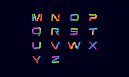 colorful alphabet logo templateのイラスト素材