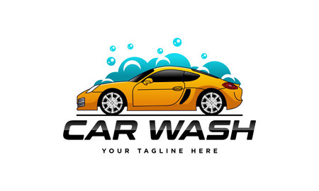 vector car wash logo designのイラスト素材