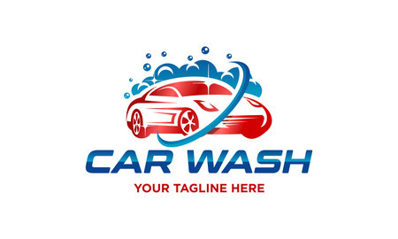 vector car wash logo designのイラスト素材
