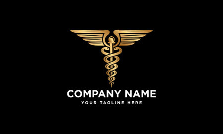 vector caduceus medical logo symbolのイラスト素材