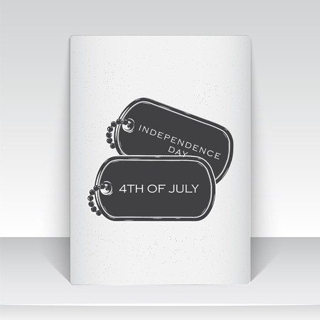 Happy veterans day set. Independence day. The celebration of patriotic celebration of America. Detailed elements. Typographic labels, stickers, logos and badges. Sheet of white paper. Flat vector illustrationのイラスト素材