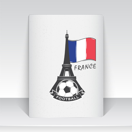 Football Championship of France. Soccer time. Detailed elements.のイラスト素材