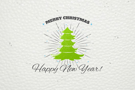New Year and Merry Christmas. Christmas shopping. Year of the rooster. Detailed elements. Old retro vintage grunge. Typographic labels, stickers, logos and badges. Flat vector illustrationのイラスト素材