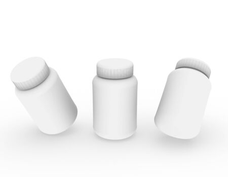 template empty plastic bowl mockup white background , 3d renderingの写真素材