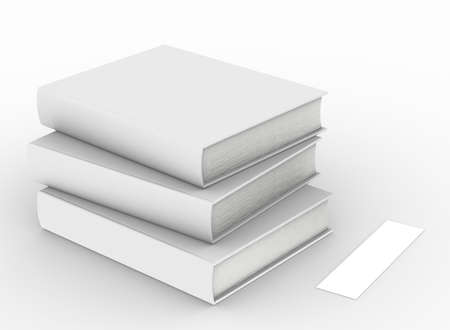template empty hardcover book mockup set , 3d renderingの写真素材