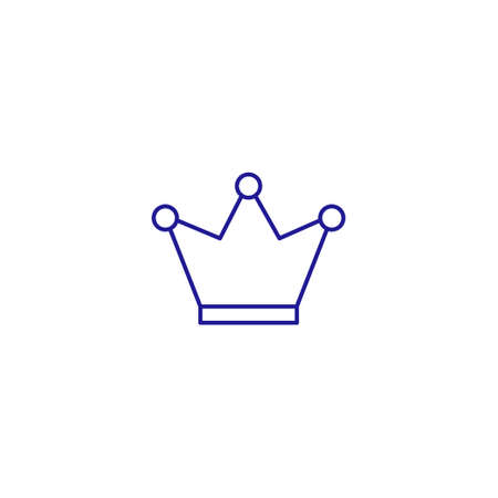 Crown king queen prince princess line icon. Heraldic emperor hat. Vector illustrationのイラスト素材