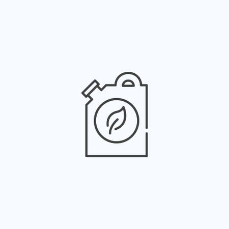 Bio diesel fuel gasoline line icon. Environment biofuel . Vector illustrationのイラスト素材