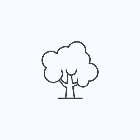 Tree oak atmosphere nature line icon. Forest wood nature garden. Vector illustrationのイラスト素材
