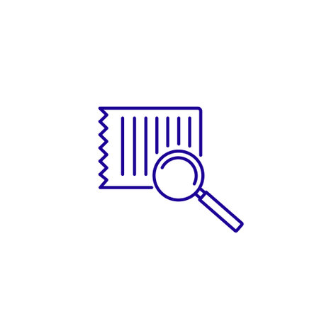 Paycheck payment order line icon. Purchase form receipt. Vector illustrationのイラスト素材