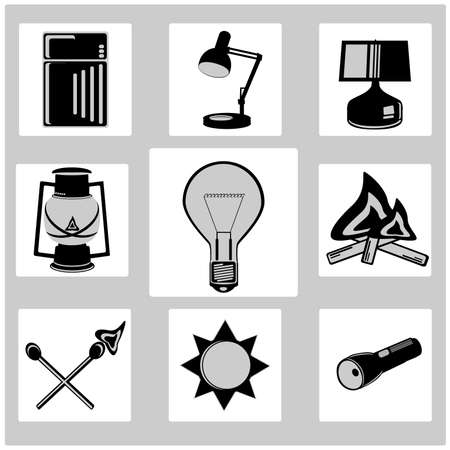 Light icon setのイラスト素材
