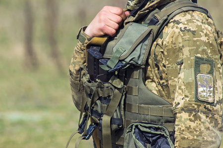 Bulletproof vest, body armor covers, waterproof Camouflageの写真素材