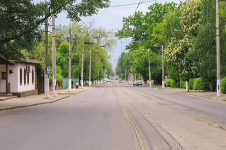 beautiful sun rising sky with asphalt highways road in rural sceneの写真素材