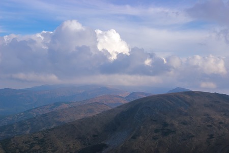 Panoramic views of the beautiful landscape in the Carpathian mountains