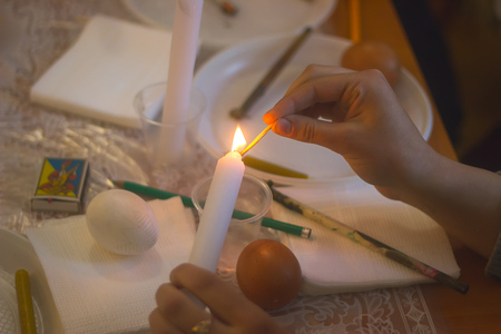 Light and colors of the candles. Candles handy for a variety of applications.