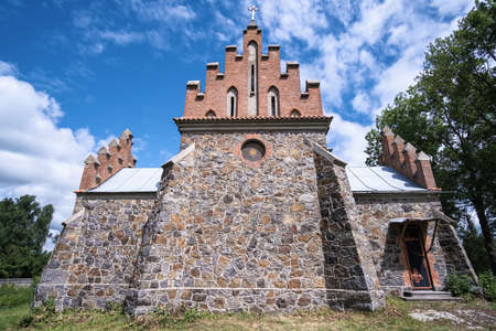 Neo-Gothic Church of St. Clare in Horodkivka, Ukraine.の写真素材