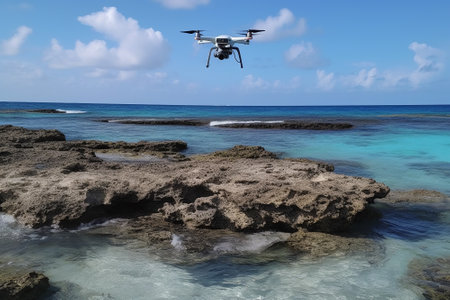 Monitor coral reefs and identify areas that require restoration efforts. Drones collect data, helping researchers and conservationists to better understand and protect coral ecosystems. Generative AIの素材