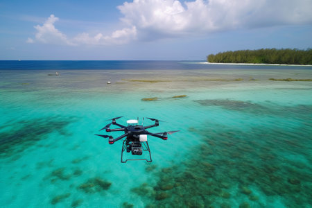 Monitor coral reefs and identify areas that require restoration efforts. Drones collect data, helping researchers and conservationists to better understand and protect coral ecosystems. Generative AIの素材