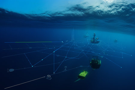 An AI based system uses data from ocean sensors to monitor and predict the health of marine ecosystems, helping to protect biodiversity and promote sustainable fishing practices. Generative AIの素材