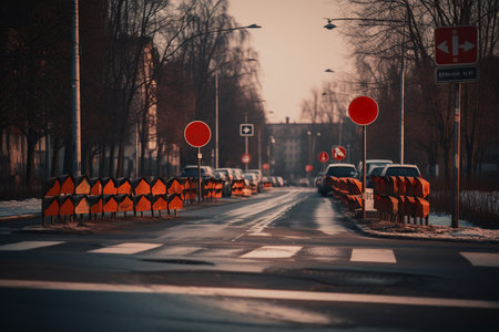 A collection of stop signs for cars, reminding drivers to come to a complete stop. Generative AIの素材