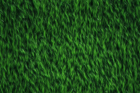Top view of green grass texture, perfect for sports or summer themed projects. Generative AI.の素材