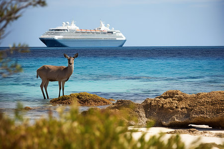 Exotic wildlife seen from a cruise ship in the Indian Ocean. Discover the wonders of the ocean and its inhabitants. Generative AIの素材