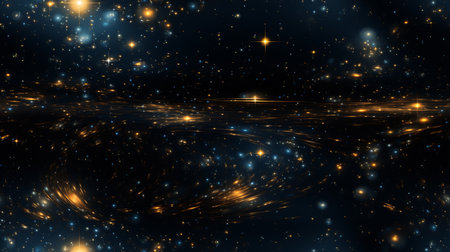 The galaxy dominates the scene against a backdrop of twinkling stars in this captivating space view.の素材